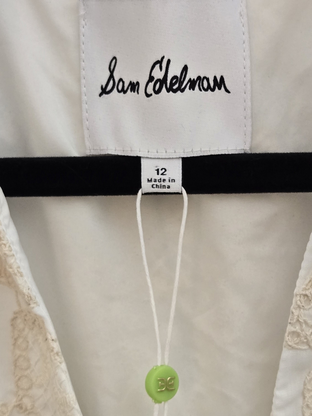 Sam Edelman Embroidered Mini Dress Ruffle Boho Coastal Cottagecore Resortwear 12 - Picture 4 of 12